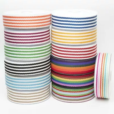 Cotton Striped Webbing Bag Making Strap Lead Belts 38mm Soft Touch Multi-Colour • £3.45