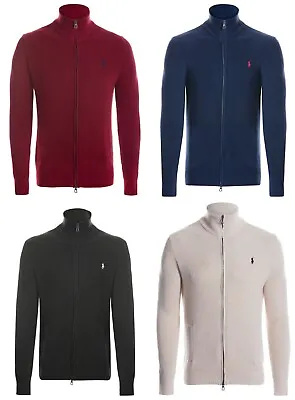 Polo Ralph Lauren Full Zip Tight Fit Long Sleeves Jumpers-Mock Neck Men Sweaters • £24.99