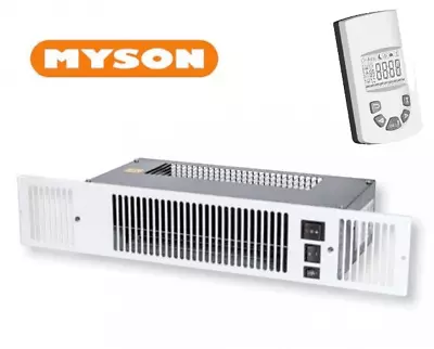 MYSON® Kickspace™ 500E ECO 2kW ELECTRIC Plinth Heater REMOTE DIGI-STAT WHITE • £209.99
