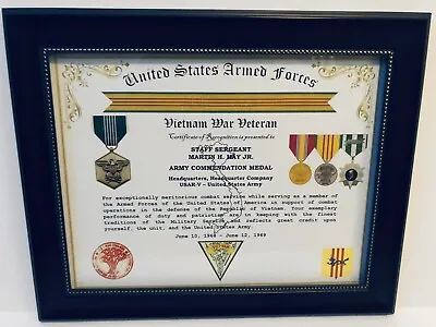 ARMY COMMENDATION MEDAL ~ Vietnam Service Recognition Certificate +FREE PRINTING • $11.96