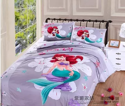 100% Cotton Disney Mermaid Single Bed Quilt Cover Set • $69.36