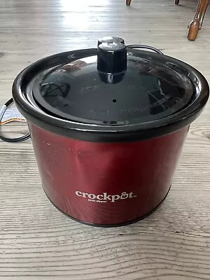 Red Crock-Pot Little Dipper Mini Warmer Slow Cooker Crock Pot SCR-05-R (TESTED) • $11.99