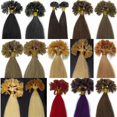 Double Drawn Thick Pre Bonded Keratin Nail U Tip Remy Human Hair Extensions1gram • £32.01