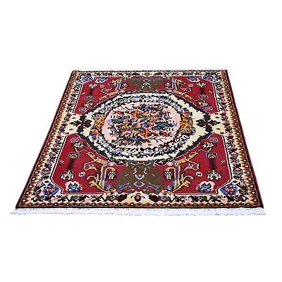 3'7 X5' New Farsian Karabakjon Flower Bouquet Handknotted Wool Clean Rug R66628 • $312.30