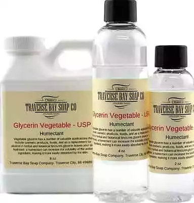 Vegetable Glycerin - USP 2 Oz -4 Oz- 8 Oz Soap Making Lotion Lip Balm • $9.95