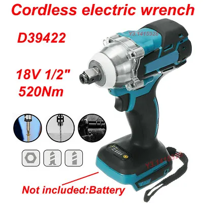 Cordless Brushless Impact Wrench 18V 520Nm 1/2  Body For Makita Battery DTW285Z • £45.58