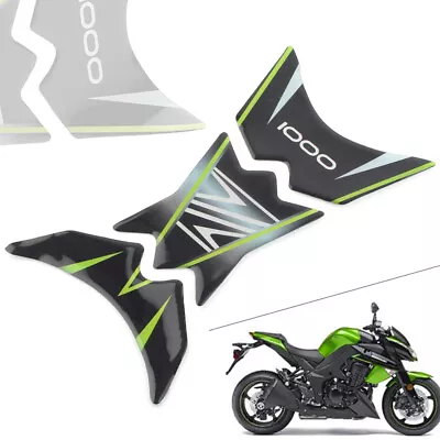 Perforated Grip Fuel Tank Pad Gad Cap Cover Guard Decal Fit For Kawasaki Z650 Ma • £9.40