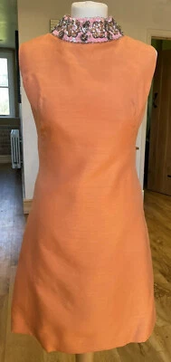 £40 • Buy Original Rare Vintage 50s 60s 70s Mod Gogo Scooter A-line Beaded  Dress Small