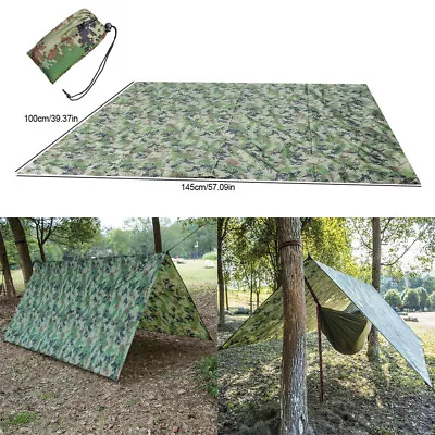 Camping Tent Tarp Shelter Hammock Awning Sun Shade Rain Cover Pad Mat Waterproof • £8.69