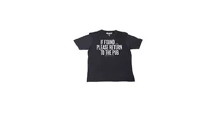 Xplicit T-shirt With Printed Slogan  Return To Pub Navy Blue Size - Large • £1.99