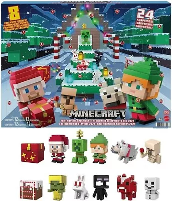 Mattel 2021 Minecraft Christmas Holiday Advent Calendar 12 Figures IN HAND • $39.99