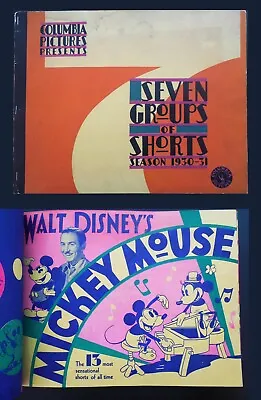 ULTRA RARE 1929 - 1930 MICKEY MOUSE 1st Columbia Pictures Press Book - 11  X 14  • $3950