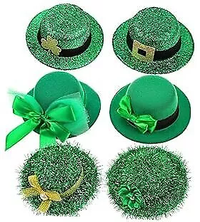 6 Pieces St. Patrick's Day Party Hat Hairpins Leprechaun Hats Mini Hat Hair  • $28.04
