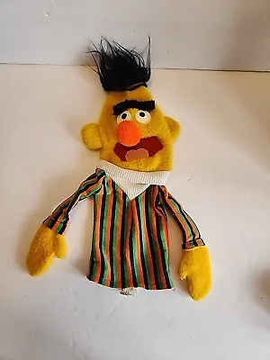 Vntg Sesame Street Cloth Bert Hand Puppet 1980 Gabriel Industries Used READ • $15