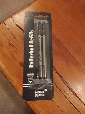 Mont Blanc Rollerball Refills 2 Pack Black Med. #114 • $21.95