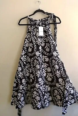 $95 • Buy Country Road Print Halter Mini Dress- Black Floral, Size 8 Fit 8-10, BNWT, $179