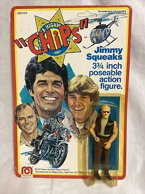 1977 MEGO CHIPS  Jimmy Squeaks  3.75  Action Figure UNPUNCHED CASE FRESH SEALED • $139.99