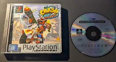 Crash Bandicoot 3 Warped Platinum PS1 PlayStation 1 PAL Game Boxed No Manual • £11.99