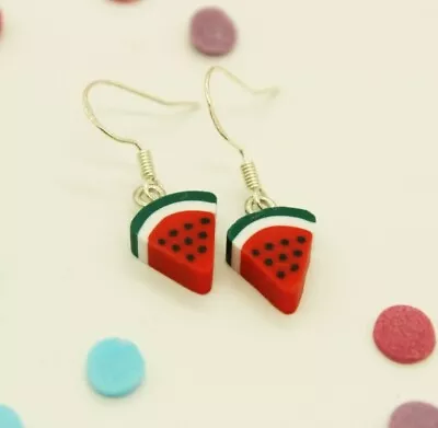 MINI WATERMELON SLICE EARRINGS Cute Novelty Aussie Mini Food Fruit Aesthetic  • $9.95