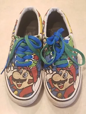 Nintendo Super Mario Bros. Vans Skateboard Shoes Game Over Men's 6.5 Women's 8 • $36.79