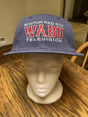 Vintage 90’s Boston Red Sox WABU Television Snapback Hat Roman USA Made XRARE!!! • $25.99