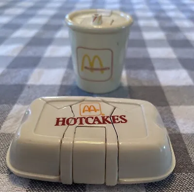 Vintage McDonald's Happy Meal 1990 Changeable Transforming Drink Cup & Hotcakes • $12