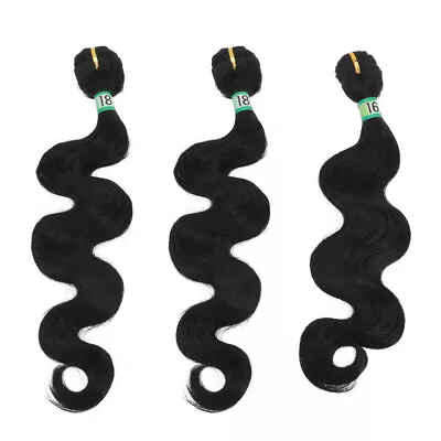  3 Pcs Big Wave Wig Hair Extension Bundles For Ponytails Body Bohemia • £21.58