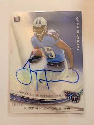$0.99 • Buy 2013 Topps Platinum Rookie Justin Hunter Autographed 50/50