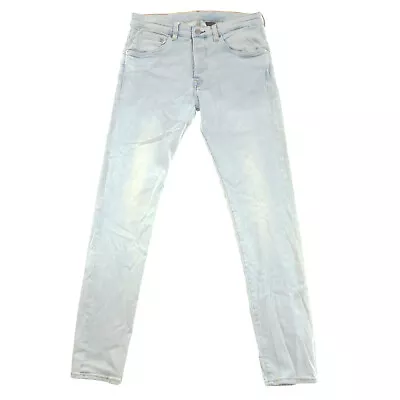 H&M &DENIM Skinny Jeans Womens 32 Button-Fly Light Blue Denim • $17.99