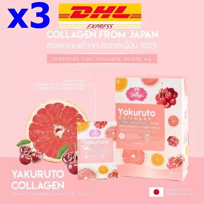 $61.61 • Buy 3x Yakuruto Collagen Dietary Supplement Brighten Clear Skin Reduce Acne Scars 