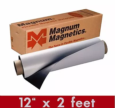  (2) Magnum Mag 12  Width X 2 Ft ROLL 30 Mil. Magnetic Sign Sheet Cars / Crafts • $26.95