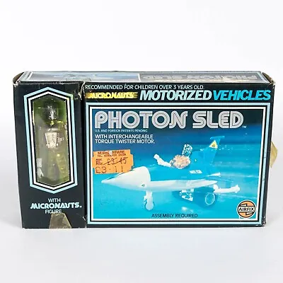 BNIB Vintage 1978 Mego Airfix Microman Micronauts - Photon Sled With Figure • £200