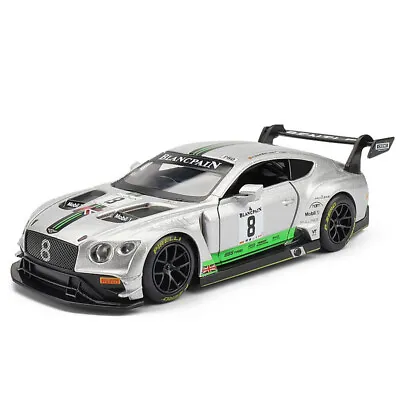 1:32 Bentley Continental GT3 Diecast Model Car Toy Cars Toys For Boys Kids Grey • $21.74