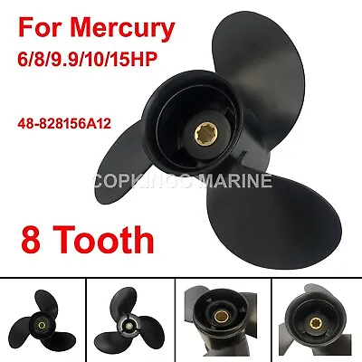 Boat Propeller For Mercury Outboard Engine Motor 6/8/9.9/10/15HP 8 Tooth 9x9 • $44.99