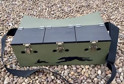 Treble Compartment Birch Ply Ferret Carry Box Ferreting Pest Control Rabbiting • £80