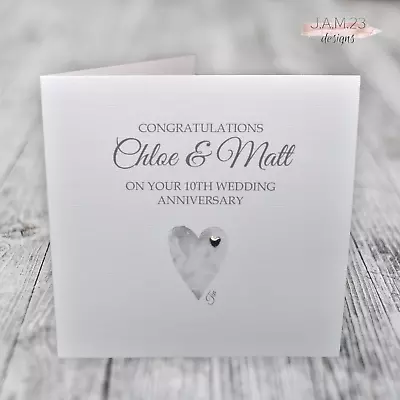 Personalised Tin 10th Wedding Anniversary Card • £3.80