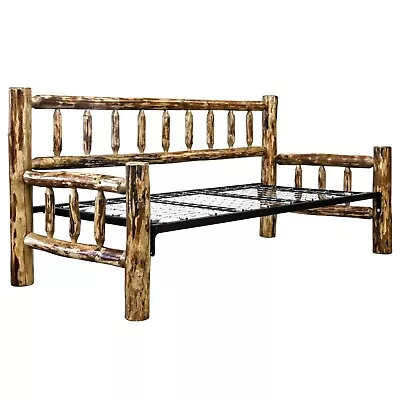 Rustic Log Daybed Frame Amish Made Solid Pine Day Bed Lodge Cabin  Stained • $1020.21