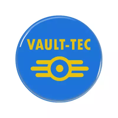 Vault Tec Button Pin Badge Fallout 4 Small Or Large Bethesda RPG Gaming Merch • £2.95