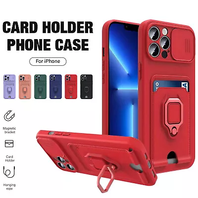 Shockproof Lanyard Card Holder Case For IPhone 15 14 13 12 Pro XS Max XR 8 Plus • $9.79