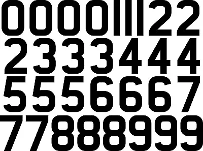 £6.19 • Buy Sticky Vinyl Numbers Stickers Decals Bin Door Office Home Weather Proof Bk & Wt 