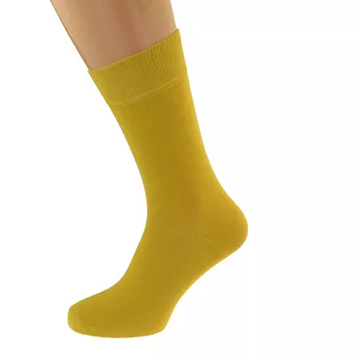 Plain Mustard Yellow Cotton Rich Unisex Socks UK 5-12 X6S239 • £5.99