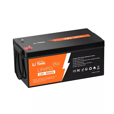 LiTime 12V 460Ah LiFePO4 Lithium Battery 250A BMS For Solar RV Trailer Off Grid • $1499.99