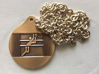 1976 Hamilton Mint Summer Olympic Games Volleyball Bronze Pendant Keychain A4568 • $47.88