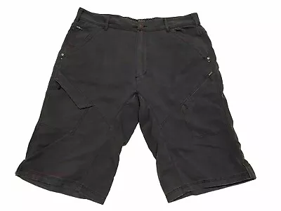 Endura Hummvee MTB Cycling Shorts Mens Sz L 36 Unlined Black Canvas Stash Pocket • $19.99