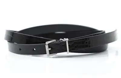 Maison Martin Margiela Leather Croc Mini Belt Size 100 Black .  • $399.99