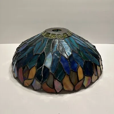Dale Tiffany Stain Glass Lamp Shade Signed • $200