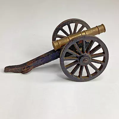 Vintage Small Metal Cannon On Wheels Toy • $24.99