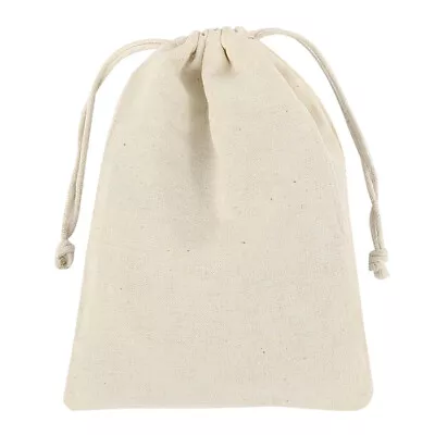 50Pcs Mini Gift Bags Gift Pouches Small Drawstring Bag Linen Gift Pouch 10* 8cm • £9.40