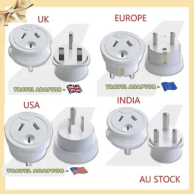 $13.99 • Buy Travel Adapter Adapter Socket To Plug AU NZ To USA UK EUROPE INDIA Singapore HK