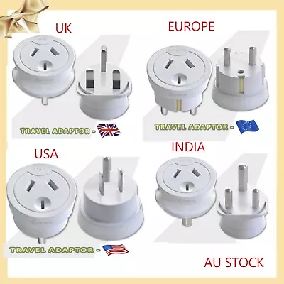 Travel Adapter Adapter Socket To Plug AU NZ To USA UK EUROPE INDIA Singapore HK • $13.99